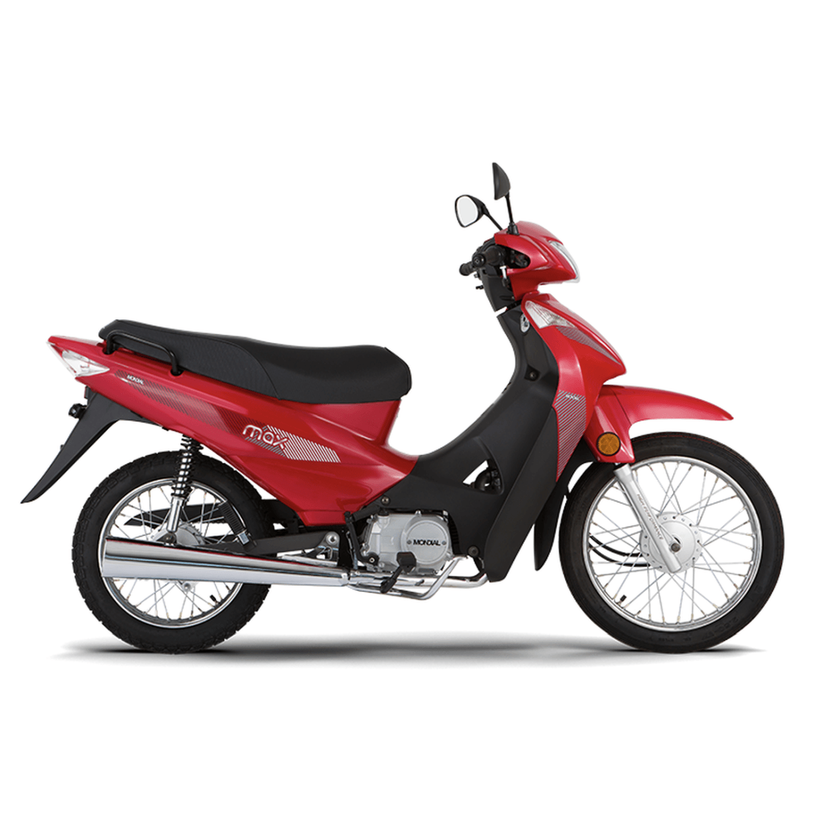 Motocicleta Mondial Max Rt 110 I Rayos/Tambor Automat. Roja